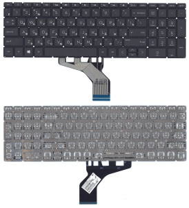 Клавиатура для ноутбука HP Pavilion 15-DA 15-DB, чёрная, маленький Enter, RU