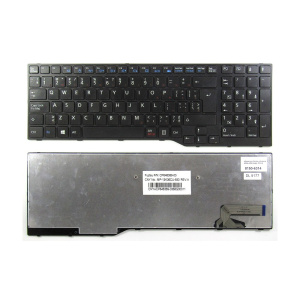 Клавиатура для ноутбука Fujitsu LifeBook AH544, чёрная, большой Enter, с рамкой, RU
