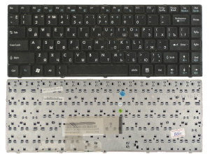 Клавиатура для ноутбука MSI X370, CR420, чёрная, с рамкой, RU