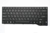 Клавиатура для ноутбука Fujitsu LifeBook E733 E734, чёрная, с чёрной рамкой, с подсветкой, RU
