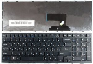 Клавиатура для ноутбука Sony VPC-EE, чёрная, с рамкой, RU