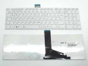 Клавиатура для ноутбука Toshiba Satellite C850, C870, белая, RU