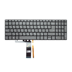 Клавиатура для ноутбука Lenovo IdeaPad 320-15, 520-15, серая, с подсветкой, RU