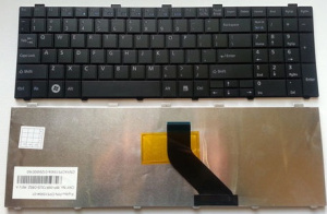 Клавиатура для ноутбука Fujitsu LifeBook AH530, чёрная, маленький Enter, RU