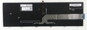 Клавиатура для ноутбука Dell 15-3000, 15-5000, чёрная, с подсветкой, маленький Enter, с рамкой, RU