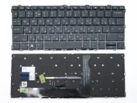 Клавиатура для ноутбука HP EliteBook X360 1030 G2, чёрная, с подсветкой, RU