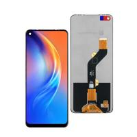 LCD дисплей для Tecno Spark 6 с тачскрином (черный) Оригинал в раме
