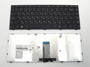 Клавиатура для ноутбука Lenovo IdeaPad Flex 14, Z410, чёрная, с рамкой, RU