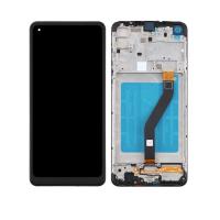 Дисплей Samsung A21 Черный (Оригинал) в раме
