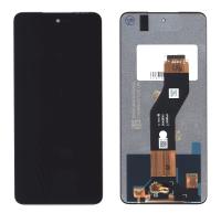 LCD дисплей для Infinix Smart 8 в сборе с тачскрином (черный) Оригинал в раме