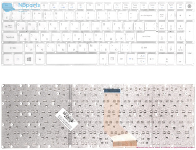 Клавиатура для ноутбука ACER Aspire A515-51 E5-573 E5-522 Extensa EX251 EX2511, белая,  RU