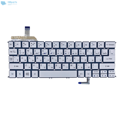 Клавиатура для ноутбука ACER Aspire S7-191, серебро,  с подсветкой, RU