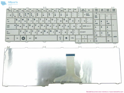 Клавиатура для ноутбука Toshiba Satellite C650, L650, белая, RU