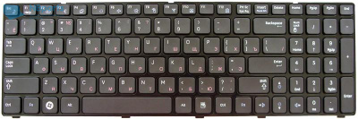 Клавиатура для ноутбука Samsung R580, R578, чёрная, с рамкой, RU