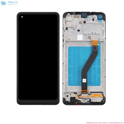 Дисплей Samsung A21 Черный (Оригинал) в раме