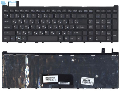 Клавиатура для ноутбука Sony VGN-AW11, чёрная, с рамкой, RU