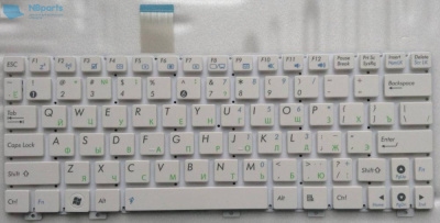 Клавиатура для ноутбука ASUS EeePC 1025, белая без рамки