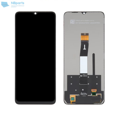LCD дисплей для Xiaomi Redmi 12C, Poco C50 в сборе с тачскрином (черный) Оригинал в раме