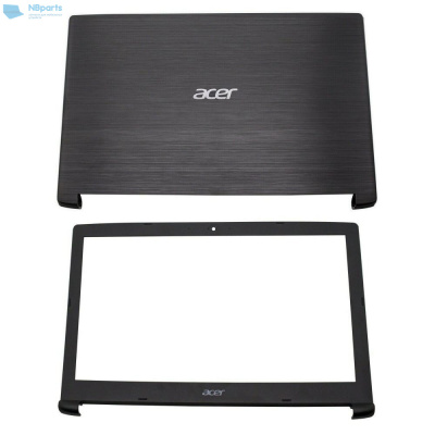 Крышка матрицы Acer Aspire A315-53 чёрная, с рамкой