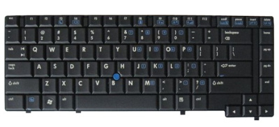 Клавиатура для ноутбука HP 6910p, чёрная, Trackpoint, большой Enter, RU