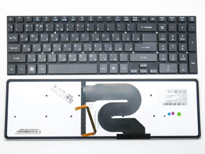Клавиатура для ноутбука ACER Aspire Ethos 5951 8951, чёрная, с подсветкой, RU