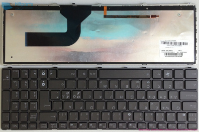 Клавиатура для ноутбука ASUS G73 K52, чёрная, с подсветкой, маленький Enter, RU