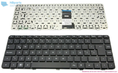 Клавиатура для ноутбука HP Pavilion DM4-1000 DV5-2000, чёрная, с подсветкой, с рамкой, RU