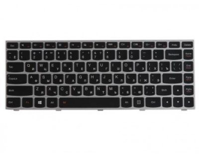 Клавиатура для ноутбука Lenovo IdeaPad Flex 14, Z410, чёрная, с рамкой, RU