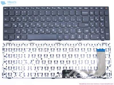 Клавиатура для ноутбука Lenovo IdeaPad 110-15ISK, 110-17ACL, 110-17IKB, чёрная, с рамкой, RU