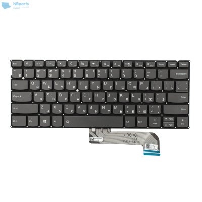 Клавиатура для ноутбука Lenovo Yoga S730-13IML, серая, с подсветкой, RU