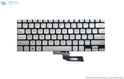 Клавиатура для ноутбука ASUS VivoBook S13 S330, серая, с подсветкой, RU