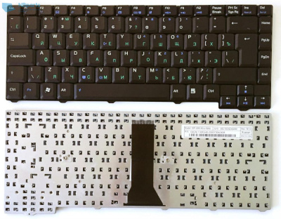 Клавиатура для ноутбука ASUS F3 24pin, чёрная, RU