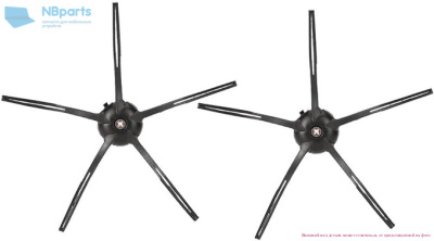Боковая щетка для робот-пылесоса Roborock S5 Max, черная 5 лопастей, 2шт