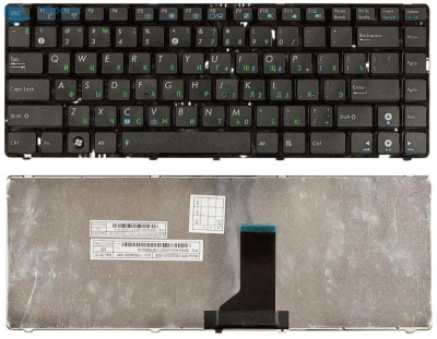 Клавиатура для ноутбука ASUS K42 UL30 K43, чёрная, маленький Enter, RU