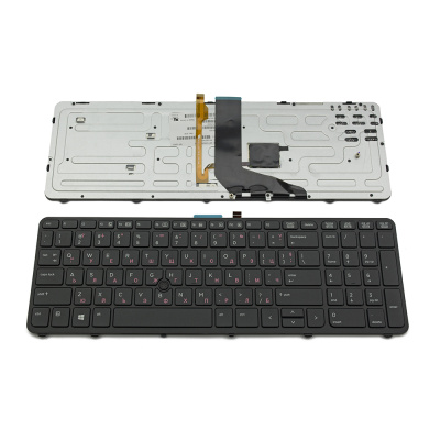 Клавиатура для ноутбука HP Zbook 15 G2, чёрная, с подсветкой, с рамкой, RU