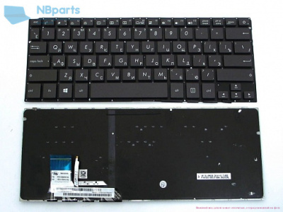 Клавиатура для ноутбука ASUS ZenBook UX303 чёрная, с подсветкой, RU
