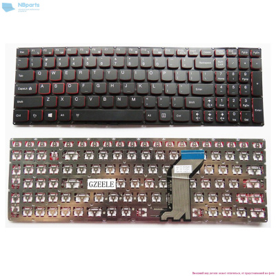 Клавиатура для ноутбука Lenovo IdeaPad Y700-15ISK, чёрная, с подсветкой, RU