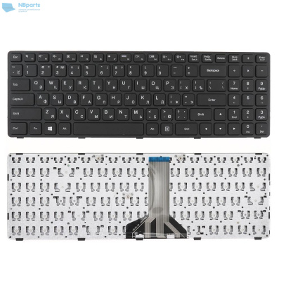 Клавиатура для ноутбука Lenovo IdeaPad 100-15IBD, чёрная, с рамкой, RU
