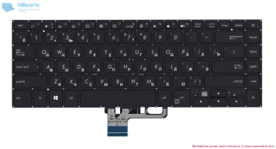 Клавиатура для ноутбука ASUS ZenBook Pro UX550 UX530 чёрная, с подсветкой, маленький Enter, RU