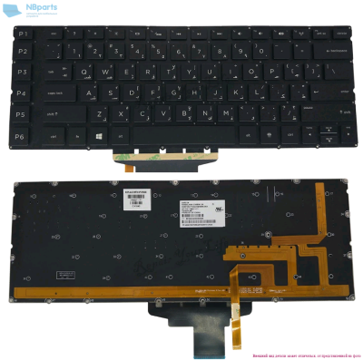 Клавиатура для ноутбука HP Omen 15-5000, чёрная, с подсветкой, RU