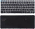 Клавиатура для ноутбука HP EliteBook 820 G3, чёрная, с подсветкой, Trackpoint, с серой рамкой, RU