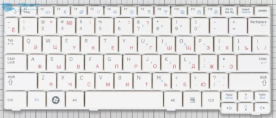 Клавиатура для ноутбука Samsung NF110, белая, RU