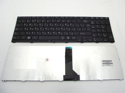 Клавиатура для ноутбука Toshiba Tecra R850, чёрная, с рамкой, RU