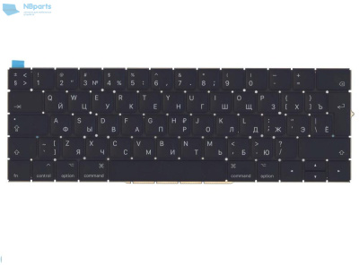 Клавиатура для ноутбука Apple Macbook Pro 13" A1706, A1707 Black, Backlite, Big Enter, RU