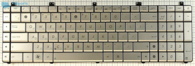 Клавиатура для ноутбука ASUS N55, серебро, RU