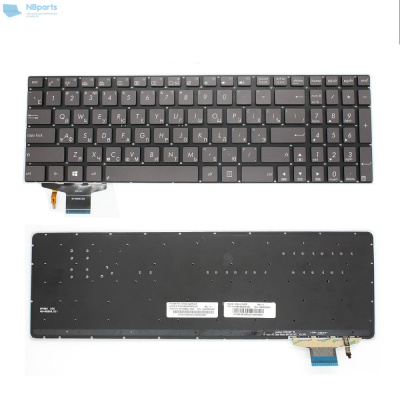 Клавиатура для ноутбука ASUS ZenBook UX51 чёрная, с подсветкой, RU