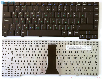 Клавиатура для ноутбука ASUS F3 24pin, чёрная, RU
