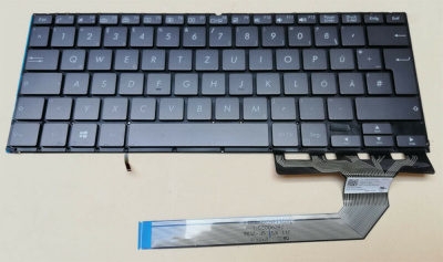 Клавиатура для ноутбука ASUS ZenBook Flip S UX370 синяя, с подсветкой, RU