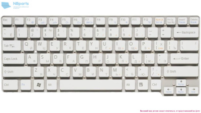 Клавиатура для ноутбука Sony VGN-CW, белая, маленький Enter, RU