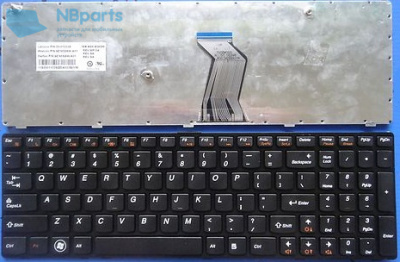 Клавиатура для ноутбука Lenovo Z570, B570, чёрная, с рамкой, RU (MZ)